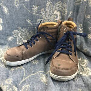 Birkenstock QS 700 steel toed work boot in brown leather minimalist size 40
